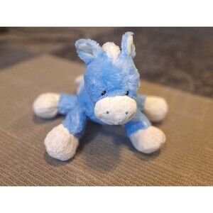 Baby GUND Sweetscoops Runzy 58456 Blue & White Pony 10"  No stains Soft No Sound